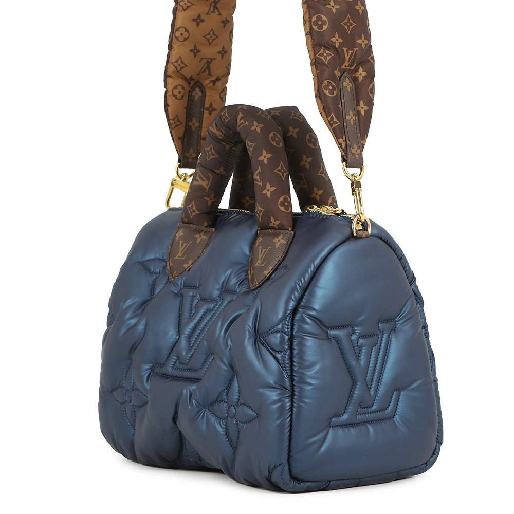Louis Vuitton Metallic Speedy Monogram Bandouliere Handbag Shoulder Bag Brown